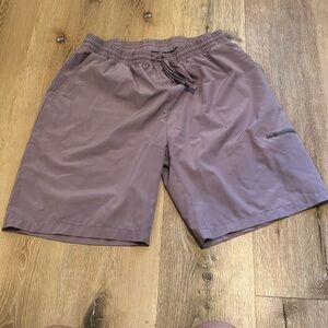 Mono b Men's Drawstring Shorts With Pockets Light Purple Size Large